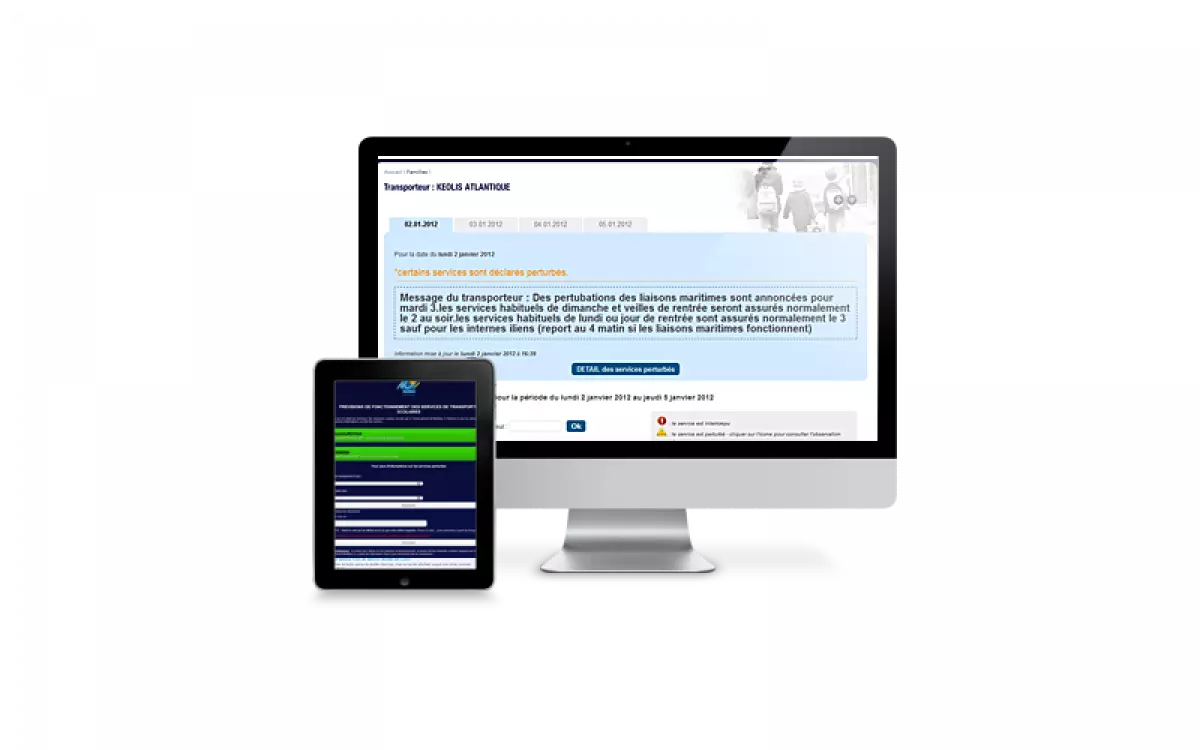 Une application Disponibilité des transports scolaires