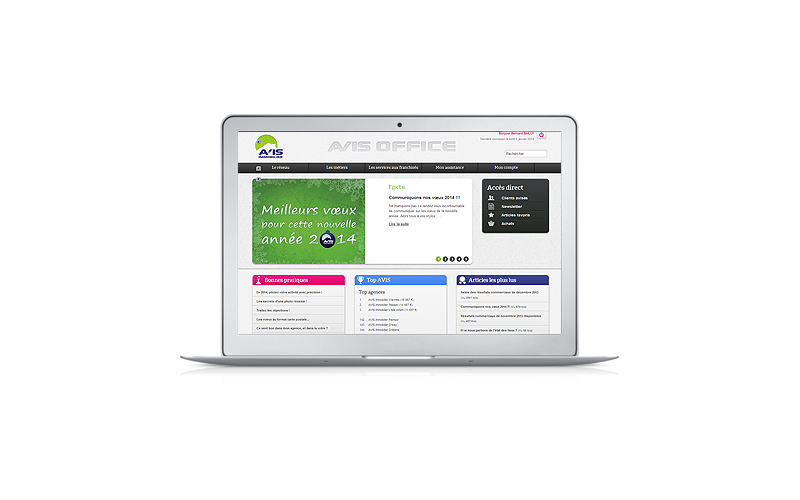 L'intranet-extranet de la franchise AVIS-Immobilier