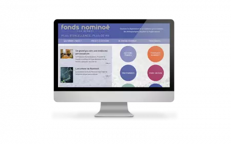Le site internet du Fonds Nominoë, édité par le CHU de Rennes, réalisé par Versio, agence web