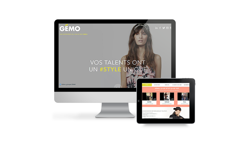 Le site internet RH de Gémo
