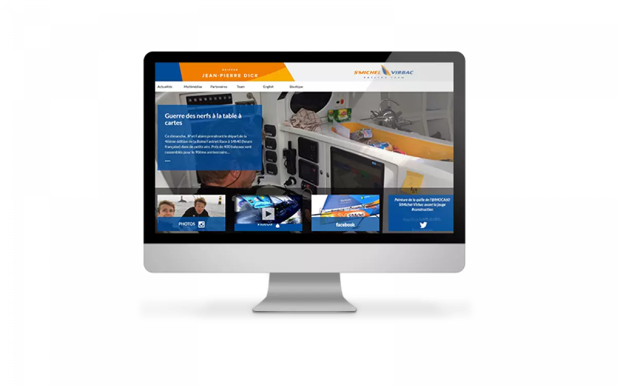 Nouveau web design pour le site internet du skipper Jean-Pierre Dick