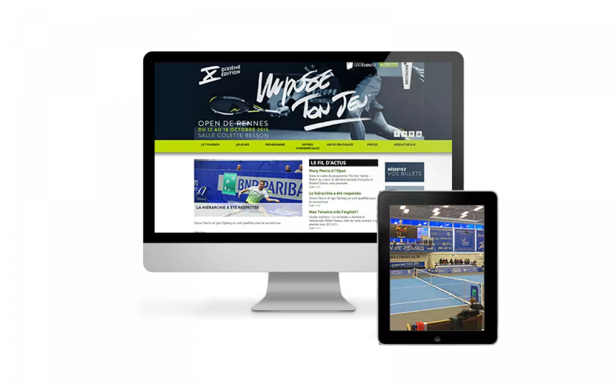 Site internet Open de Rennes