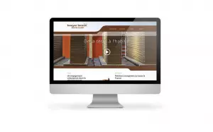 Page d'accueil internet pour l'entreprise Bouyer-Leroux, basée à Cholet