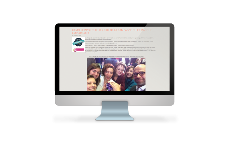 Gémo remporte le 1er prix de la campagne RH et marque employeur !
