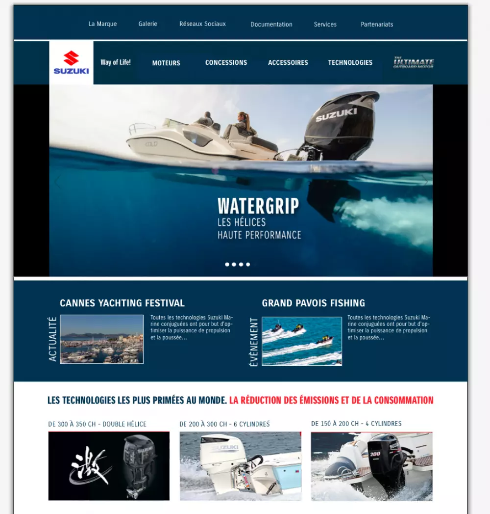 Création site internet de Suzuki-Marine France, Paris
