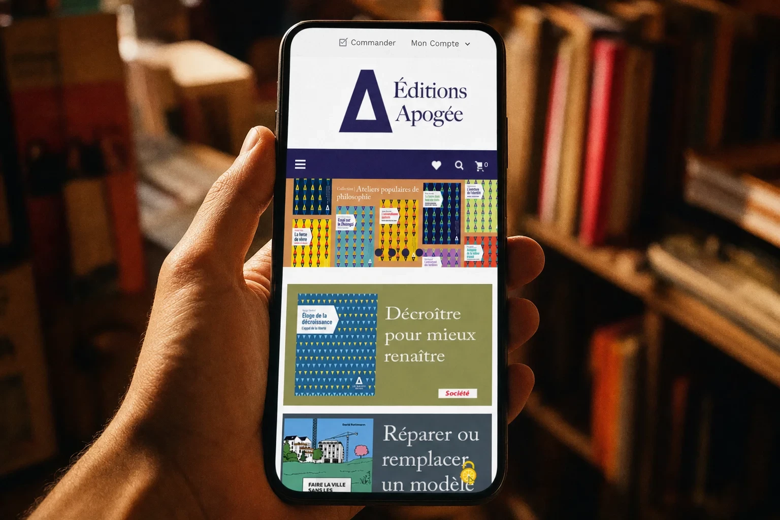 Site de vente en ligne des Editions Apogée
