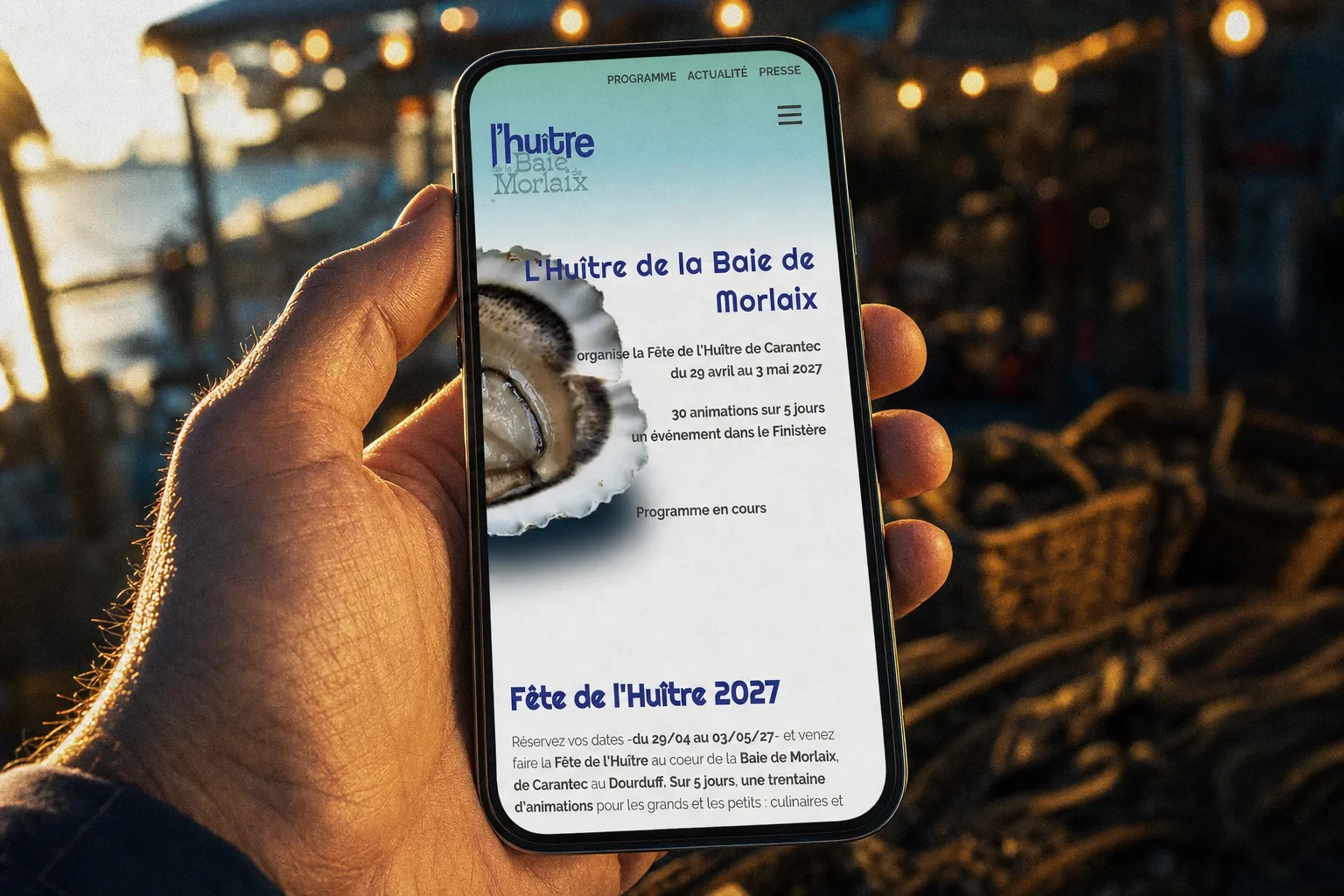 Site web de l'association L'Huître de la Baie de Morlaix