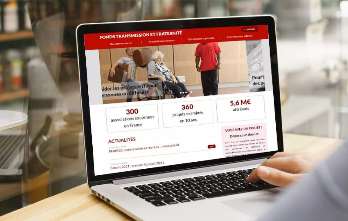 Site internet et extranet de gestion de projet du Fonds Transmission et Fraternité - Paris