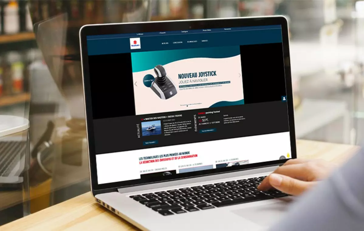 Évolutions du site internet de Suzuki Marine France