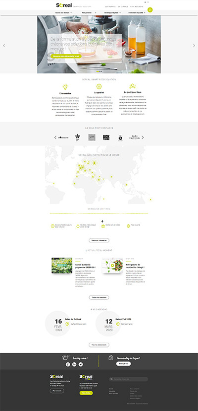Home du site Soreal apr&egrave;s refonte